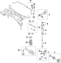 Diagram REAR SUSPENSION. LOWER CONTROL ARM. STABILIZER BAR. SUSPENSION COMPONENTS. UPPER CONTROL ARM. for your Hyundai