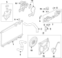 Diagram COOLING SYSTEM. COOLING FAN. RADIATOR. WATER PUMP. for your 2018 Hyundai Elantra GT