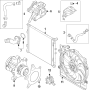 Diagram Cooling system. Cooling fan. Radiator. Water pump. for your Hyundai