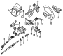 Diagram STEERING COLUMN. STEERING WHEEL. for your 1989 TOYOTA LAND CRUISER