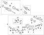 Diagram DRIVE AXLES. AXLE SHAFTS & JOINTS. DIFFERENTIAL. FRONT AXLE. PROPELLER SHAFT. for your TOYOTA