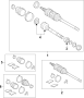 Diagram DRIVE AXLES. AXLE SHAFTS & JOINTS. for your TOYOTA SIENNA