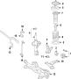 Diagram FRONT SUSPENSION. LOWER CONTROL ARM. STABILIZER BAR. SUSPENSION COMPONENTS. for your 2010 Scion XD