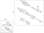 Diagram DRIVE AXLES. AXLE SHAFTS & JOINTS. for your 2021 TOYOTA 4RUNNER TRD Off-Road