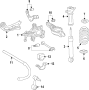 Diagram REAR SUSPENSION. LOWER CONTROL ARM. STABILIZER BAR. SUSPENSION COMPONENTS. UPPER CONTROL ARM. for your 2012 TOYOTA AVALON