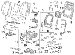 SEATS & TRACKS. DRIVER SEAT COMPONENTS.