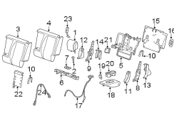 SEATS & TRACKS. REAR SEAT COMPONENTS.