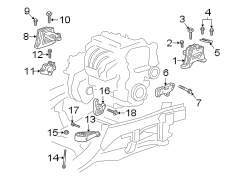 Automatic Transmission Mount Bracket (Front, Rear, Lower)