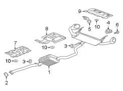 EXHAUST SYSTEM. EXHAUST COMPONENTS.