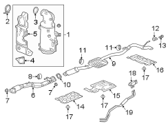 EXHAUST SYSTEM. EXHAUST COMPONENTS.