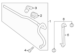 FRONT SUSPENSION. STABILIZER BAR & COMPONENTS.