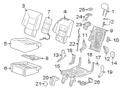 Image of Bolt. Frame. Seat. Back. /SCREW. Cushion. Bolt used to secure the. image for your 2018 Cadillac ATS Premium Luxury Coupe 3.6L V6 A/T RWD 