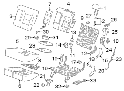 SEATS & TRACKS. REAR SEAT COMPONENTS.