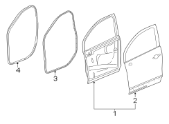 FRONT DOOR. DOOR & COMPONENTS.