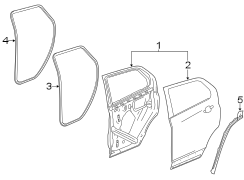 REAR DOOR. DOOR & COMPONENTS.