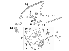 Image of Door Window Molding (Upper) image for your 2008 Chevrolet Tahoe    