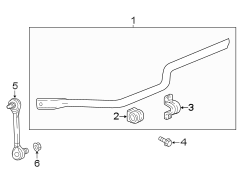 REAR SUSPENSION. STABILIZER BAR & COMPONENTS.