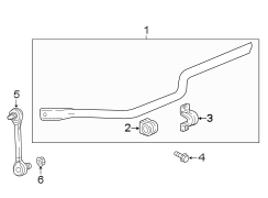 REAR SUSPENSION. STABILIZER BAR & COMPONENTS.