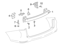 REAR BUMPER. BUMPER & COMPONENTS.