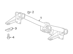 REAR BUMPER. TRAILER HITCH COMPONENTS.