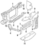 Extension. Panel. Rail. Filler. (Lower). Air baffle tab. Support. 