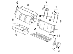 SEATS & TRACKS. REAR SEAT COMPONENTS.