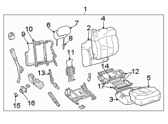 SEATS & TRACKS. FRONT SEAT COMPONENTS.