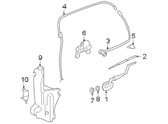 Lift gate. Seats & tracks. Rear wiper components.