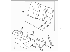 Seats & tracks. Front seat components.