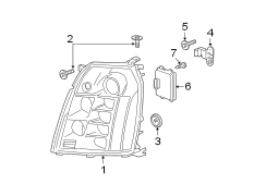 FRONT LAMPS. HEADLAMP COMPONENTS.