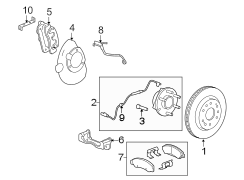 FRONT SUSPENSION. BRAKE COMPONENTS.