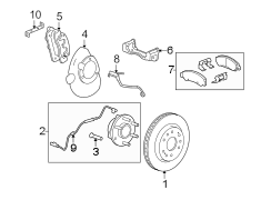 FRONT SUSPENSION. BRAKE COMPONENTS.