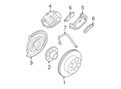 REAR SUSPENSION. BRAKE COMPONENTS.