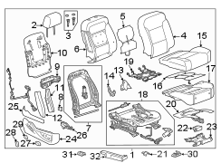 SEATS & TRACKS. PASSENGER SEAT COMPONENTS.