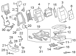 Seats & tracks. Passenger seat components.