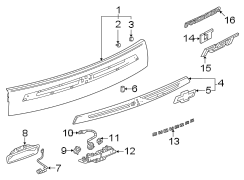 Image of Liftgate Finish Panel Trim Plate image for your Chevrolet Tahoe   