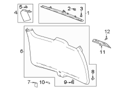 Image of Liftgate Trim (Upper) image for your Cadillac Escalade ESV  