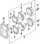 FRONT LAMPS. HEADLAMP COMPONENTS.