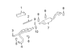 Exhaust system. Seats & tracks. Exhaust components. Manifold.