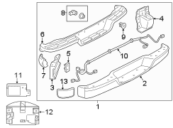 Image of Bumper (Rear) image for your Chevrolet Express 2500  