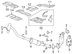 Exhaust system. Exhaust components. Grille & components.