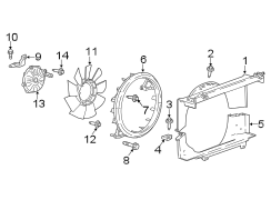 Engine Cooling Fan Shroud Bolt (Upper)