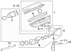 Image of Engine Air Intake Hose image for your 2021 Chevrolet Spark 1.4L Ecotec M/T LT Hatchback 