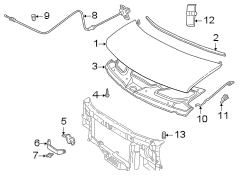 Instrument panel. Hood & components.