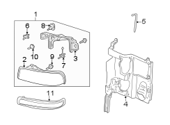 FRONT LAMPS. HEADLAMP COMPONENTS. PARK & SIDE MARKER LAMPS.