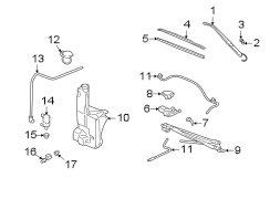 WINDSHIELD. WIPER & WASHER COMPONENTS.