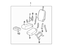 SEATS & TRACKS. FRONT SEAT COMPONENTS.