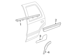 REAR DOOR. EXTERIOR TRIM.