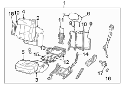 SEATS & TRACKS. FRONT SEAT COMPONENTS.