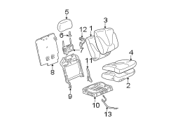 SEATS & TRACKS. REAR SEAT COMPONENTS.